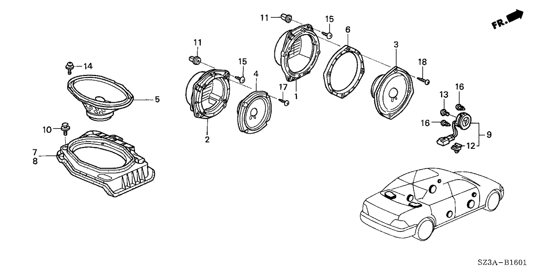 Acura 93913-24520 Screw, Tapping (4X20)