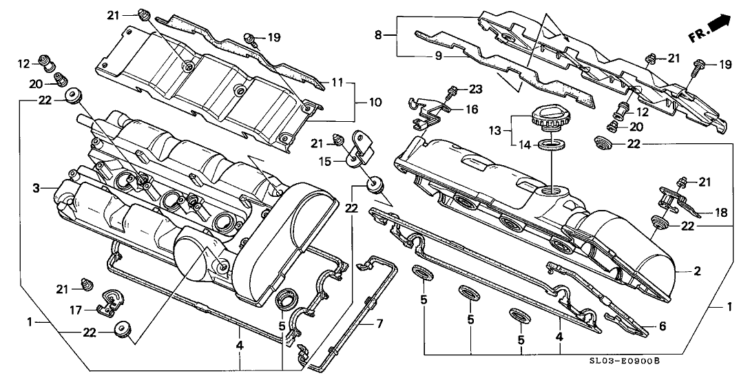 Acura 12310-PR7-A00 Cover, Front Cylinder Head