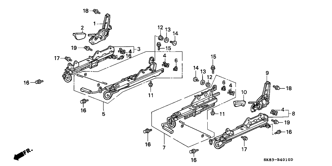 Acura 81280-SK8-A21 Adjuster, Driver Side Slide (Inner)