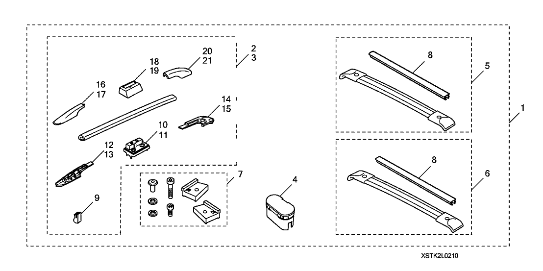 Acura 08L02-STK-2M0R1 Stay Assembly, Passenger Side Center