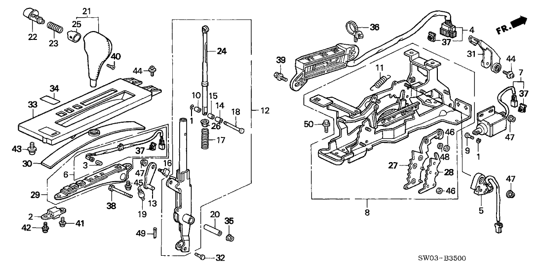 Acura 35740-SL0-A02 Switch Assembly, Parking