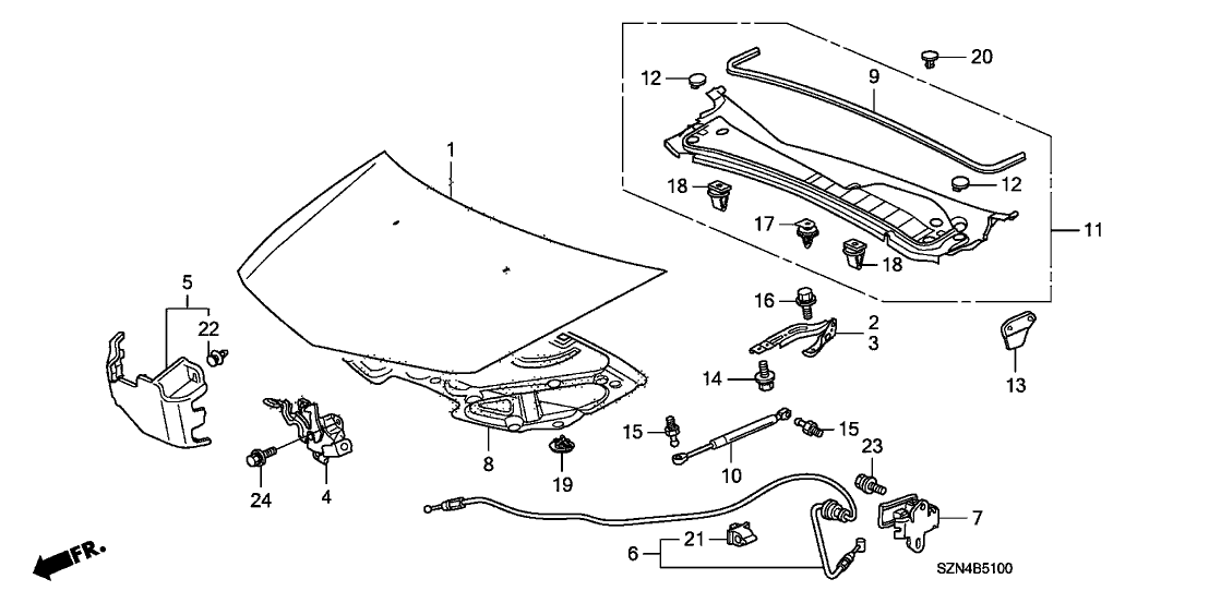 Acura 74230-SZN-A00 Valve, Drain