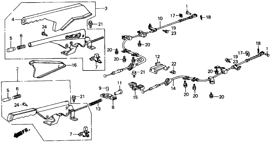 Acura 47105-SB3-000 Lever Assembly, Parking Brake