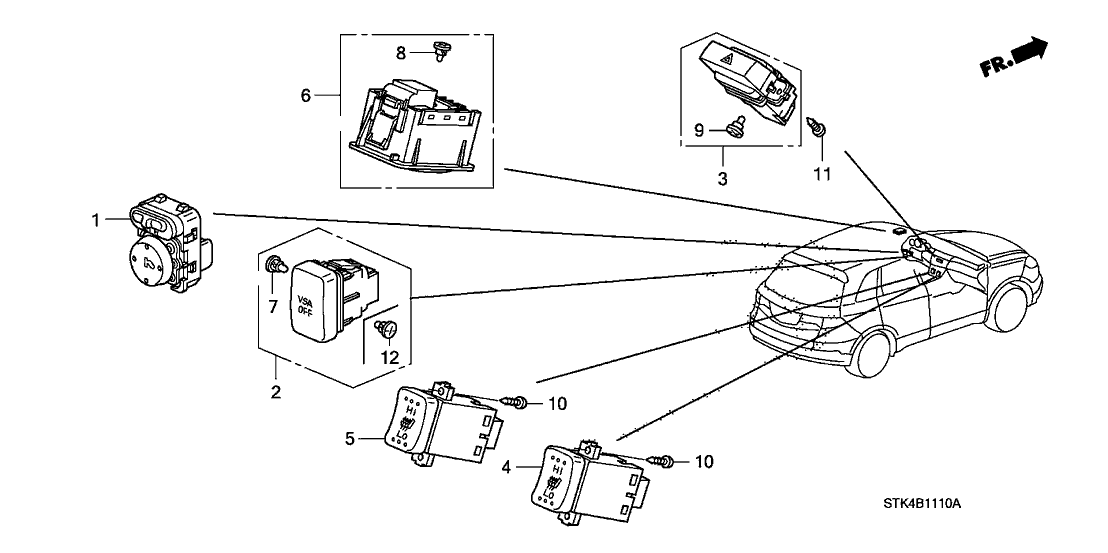 Acura 35851-STK-A11 Bulb (14V 65Ma)