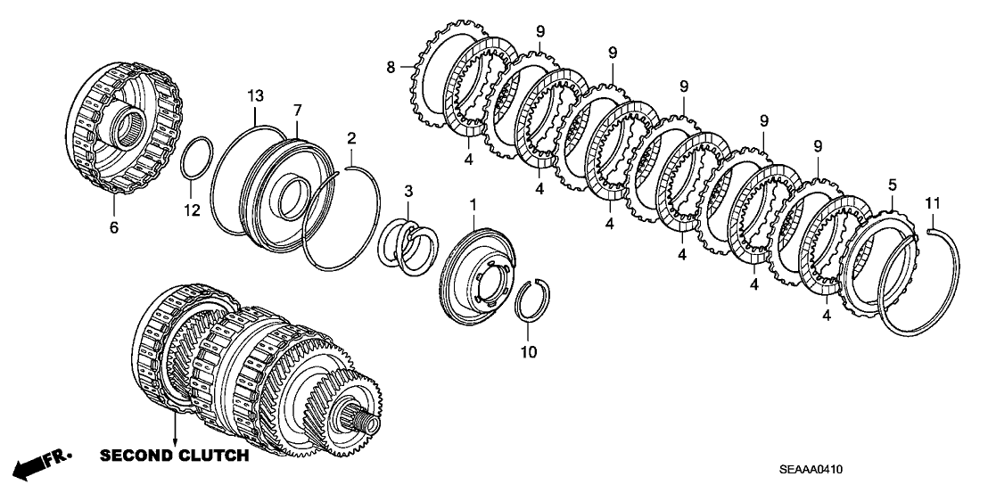 Acura 22570-RCL-A01 Plate, Clutch End (11) (2.5MM)