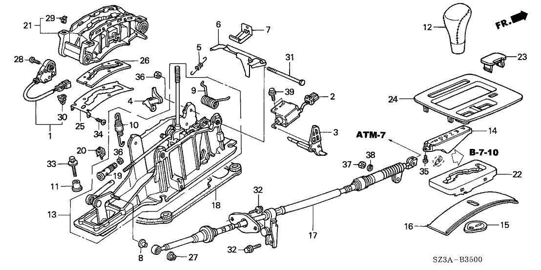 Acura 54200-SZ3-A51 Bracket, Control