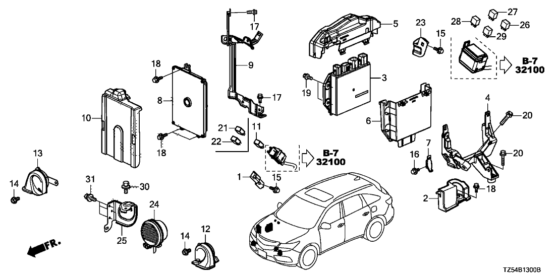 Acura 37820-5BN-A31 Powertrain Control Module (Rewritable)