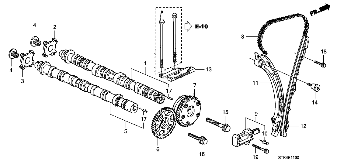 Acura 14310-RWC-A01 Actuator Assembly, Vtc (46T)