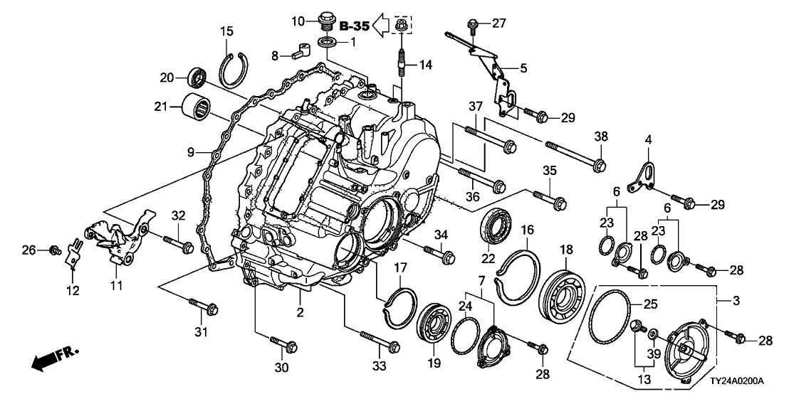 Acura 31281-5G0-A00 Stay, Engine Wire Harness Holder