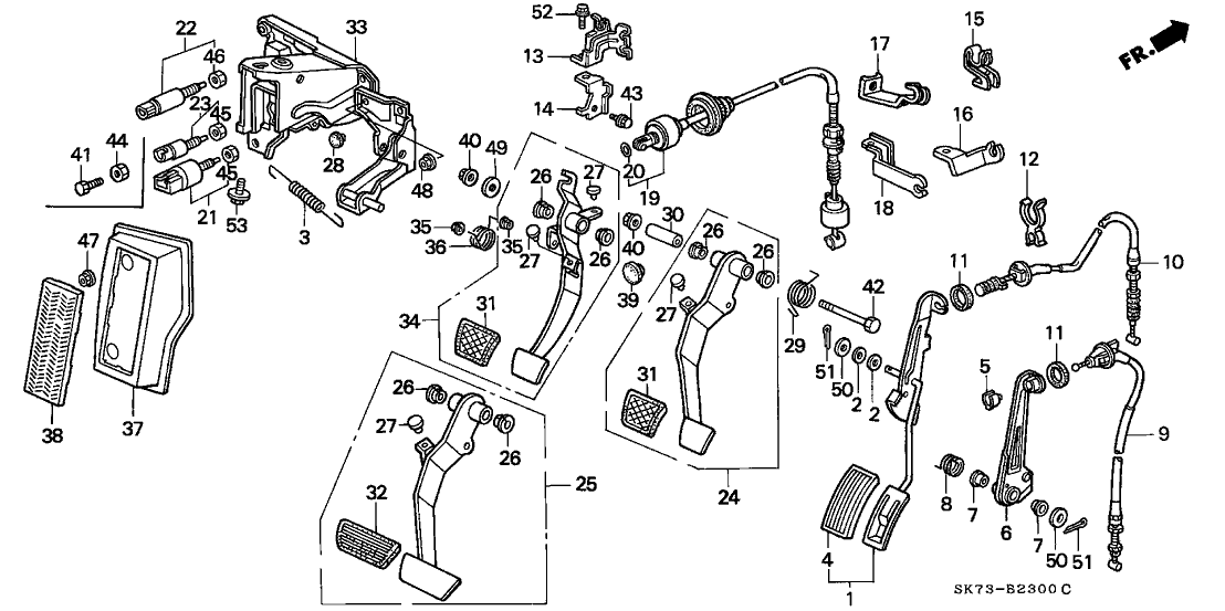 Acura 17937-SK7-A81 Clamp, Clutch Wire