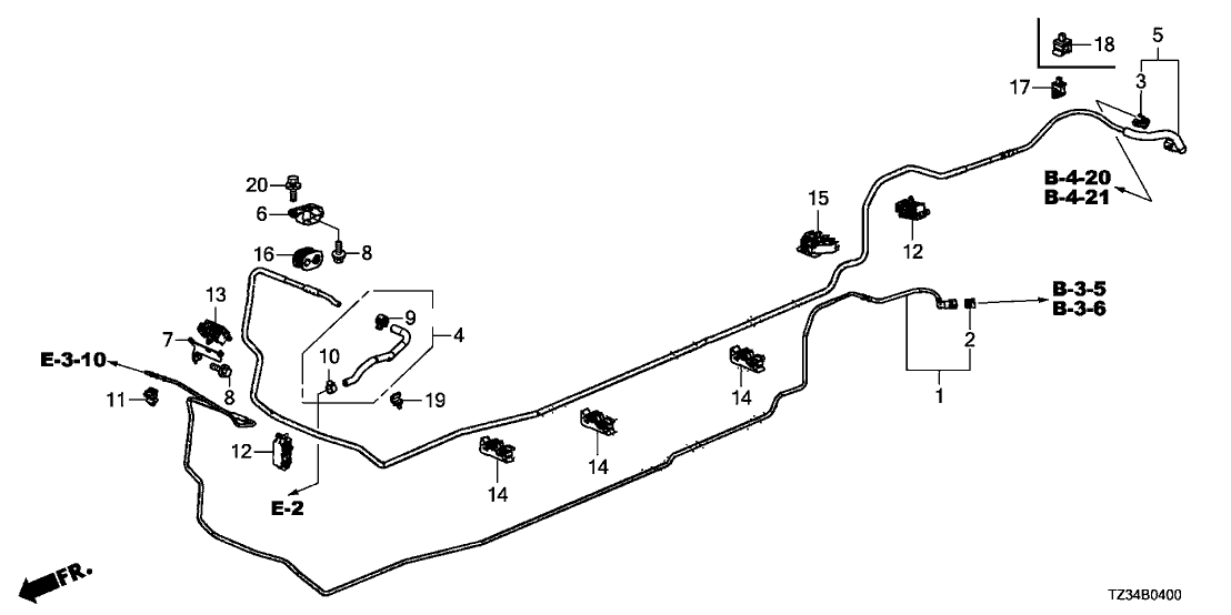 Acura 91592-TZ4-A01 Clamp, Fuel Pipe