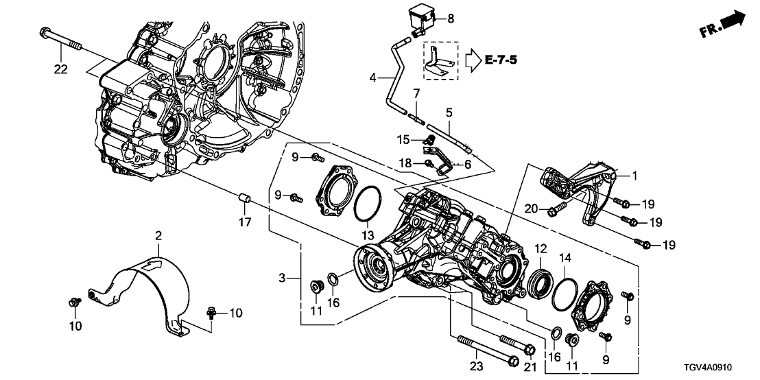 Acura 29431-5YK-000 Stay, PTU Breather