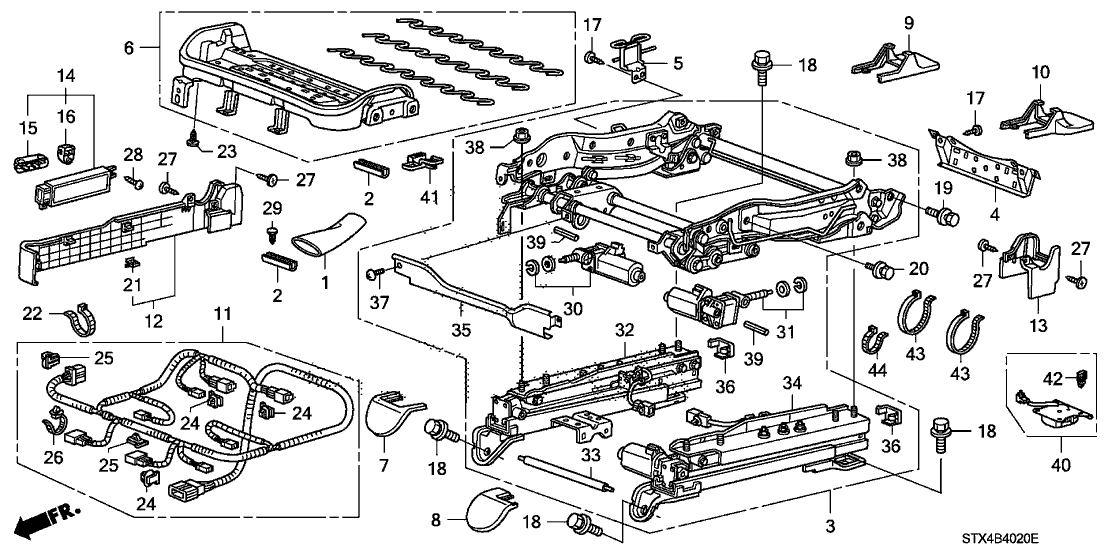 Acura 81260-STX-A01 Adjuster Assembly, Passenger Side Slide (Outer)