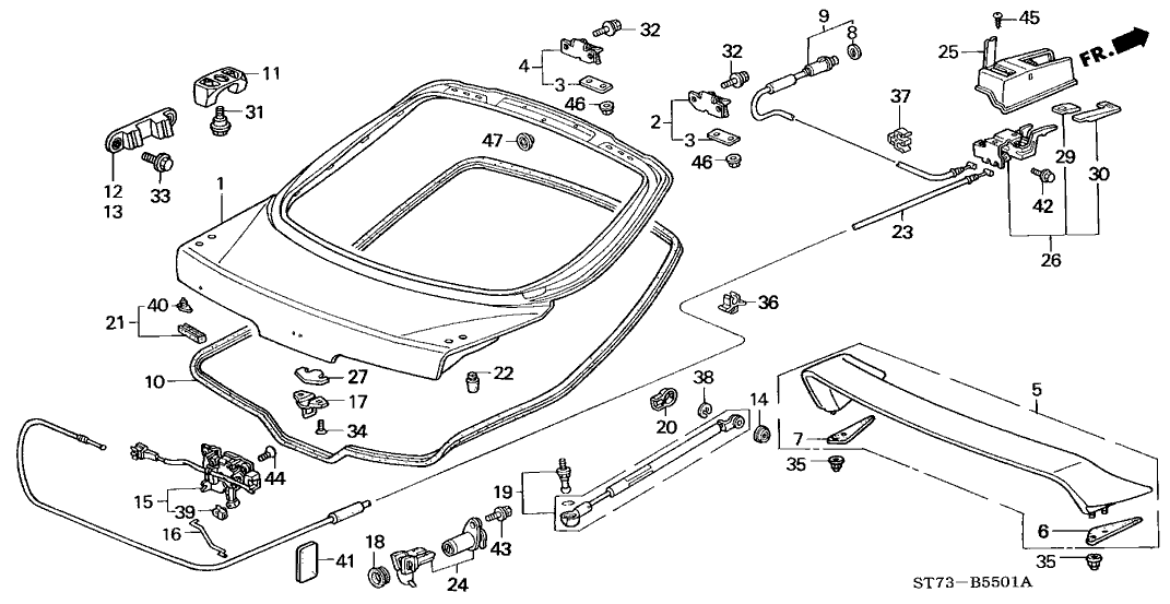 Acura 68100-ST7-A70ZZ Tailgate (Dot)