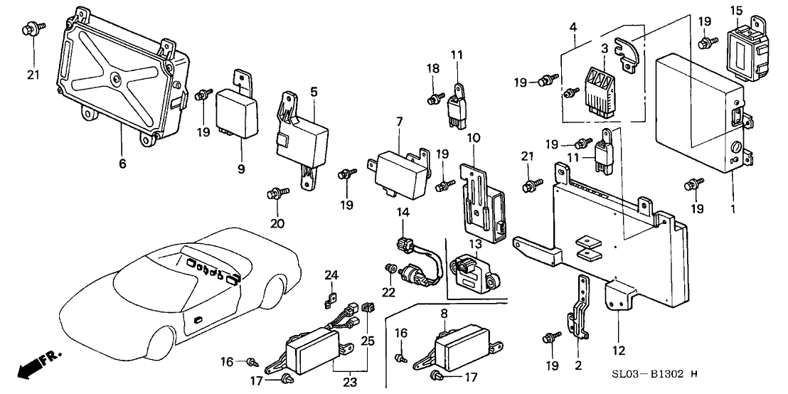 Acura 39930-SP0-A01 Sensor Assembly, Acceleration