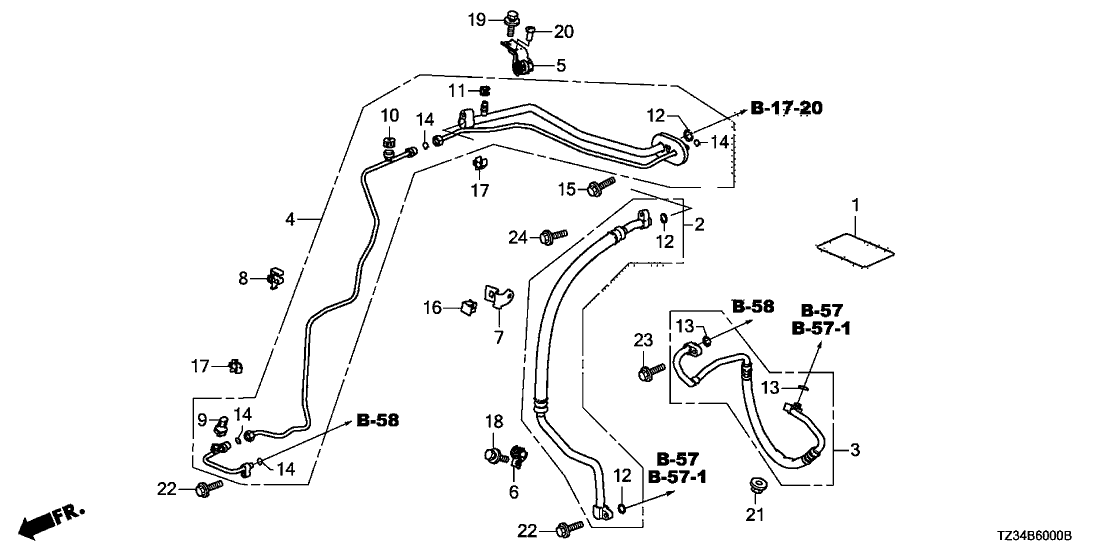 Acura 80360-T2F-A00 Clamp A, Air Conditioner Pipe