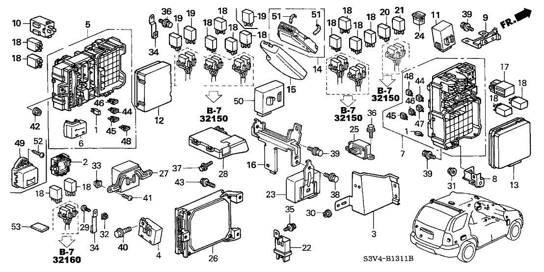 Acura 38141-S3V-A01 Control Unit, Rear Intermittentwiper