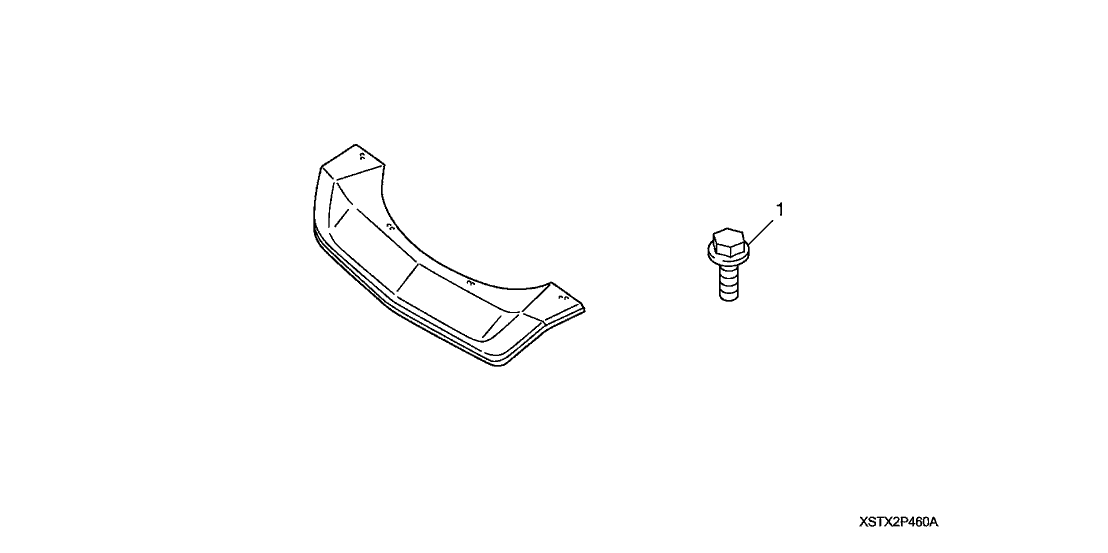 Acura 08P46-STX-200A Garnish (Lower) (Rear)