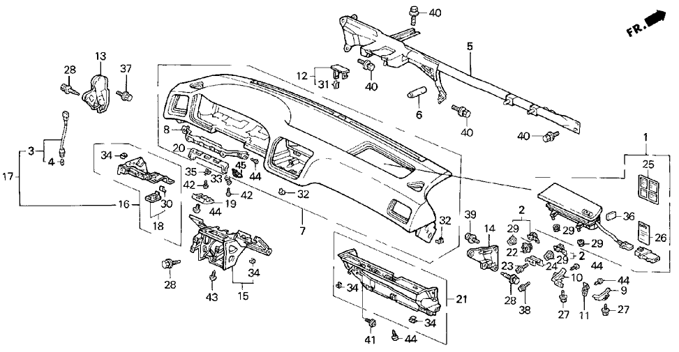 Acura 77106-SP0-A82 Bracket, Passenger Side Instrument Assistant Modulator