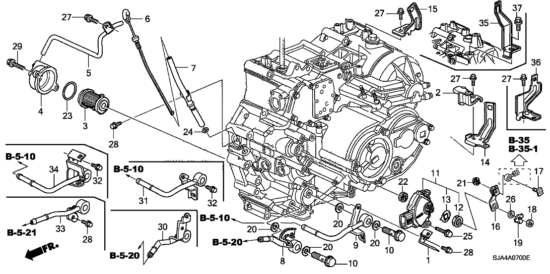 Acura 21516-RJB-000 Stay, Temperature Sensor Connector (ATF)