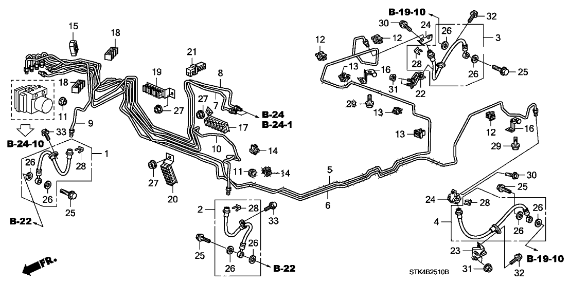 Acura 46397-STK-A00 Clip, Brake Pipe