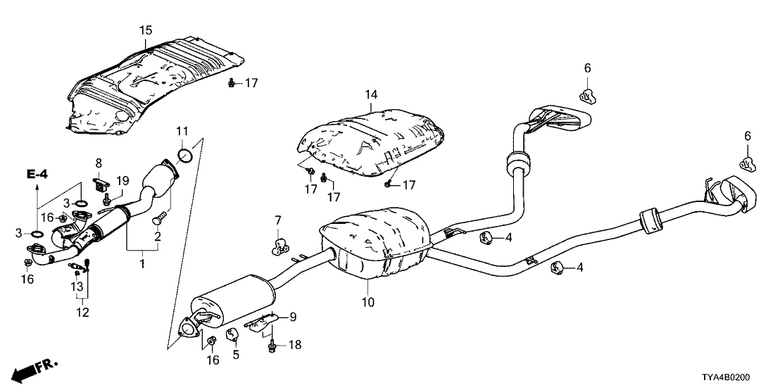 18150-61A-A50 Genuine Acura Converter Component