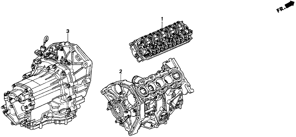 Acura 10002-P1R-A01 General Assembly, Cylinder Block