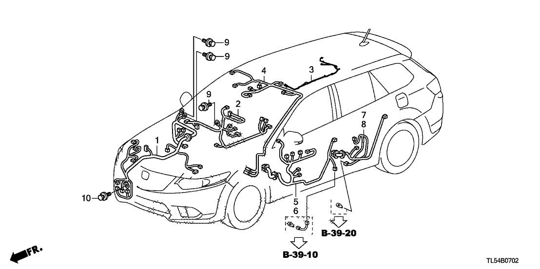 Acura 32118-TL7-A00 Sub-Wire Harness, Audio