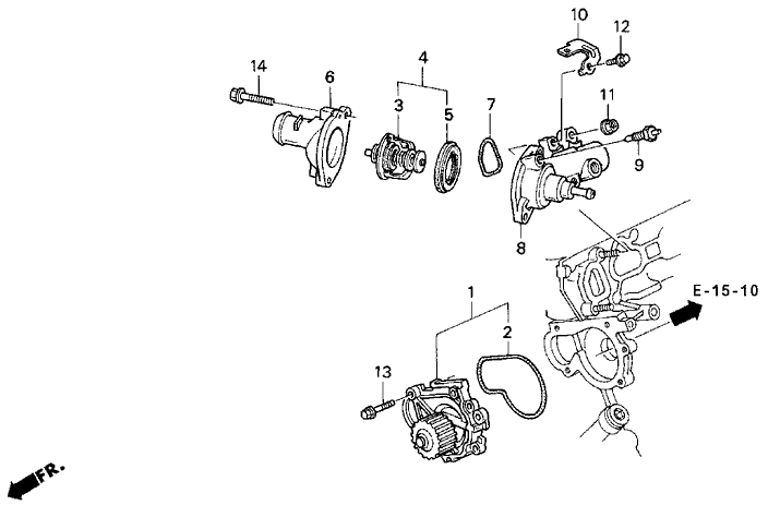 Acura 19200-PV1-A01 Water Pump (Yamada)