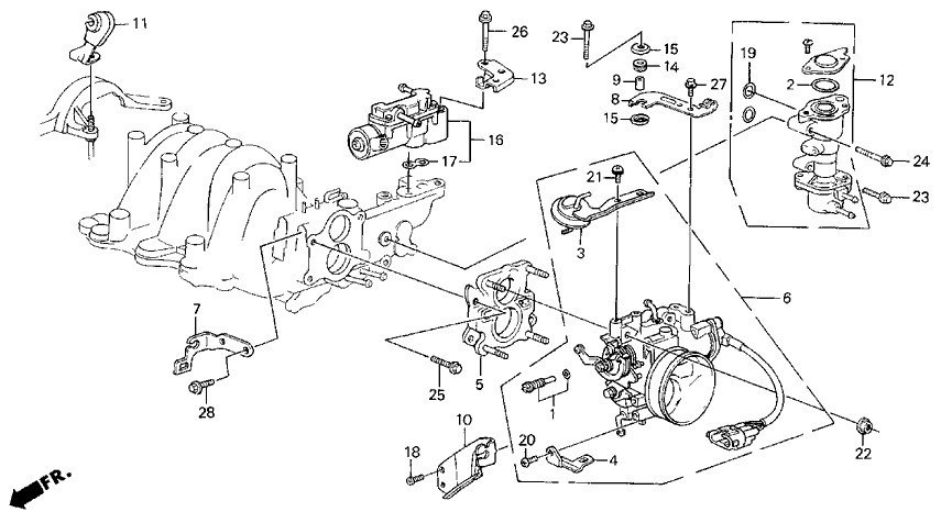 Acura 16400-PH7-662 Throttle Body Assembly
