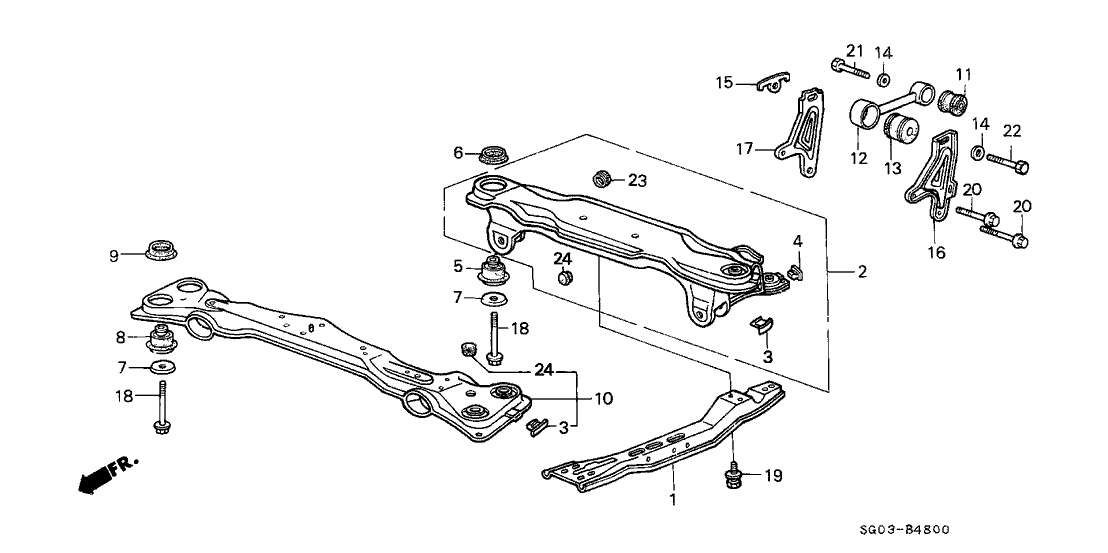 Acura 50842-SD4-010 Bracket, Passenger Side Torque Rod