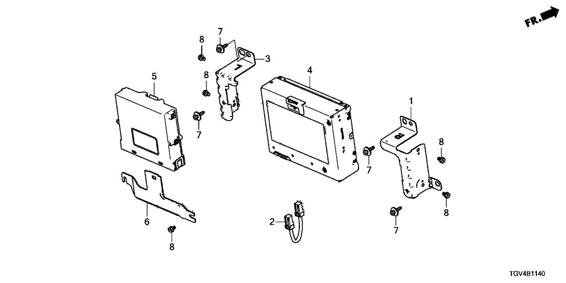 Acura 39111-TGV-A10 Bracket, Passenger Side Radio