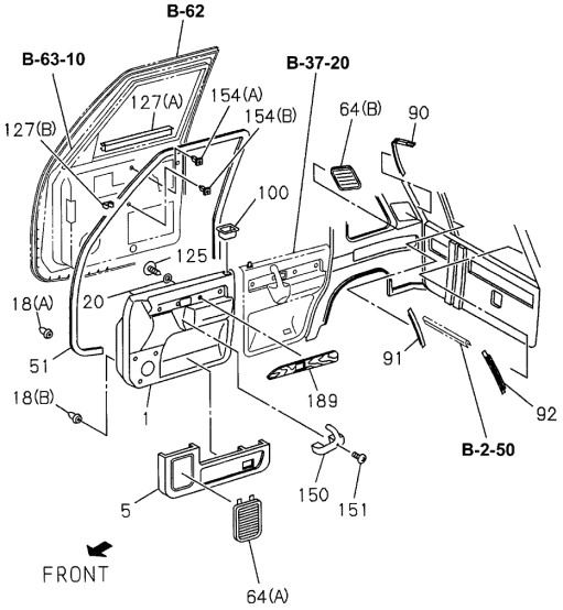 Acura 8-94481-285-0 Grommet, Grip (Upper)