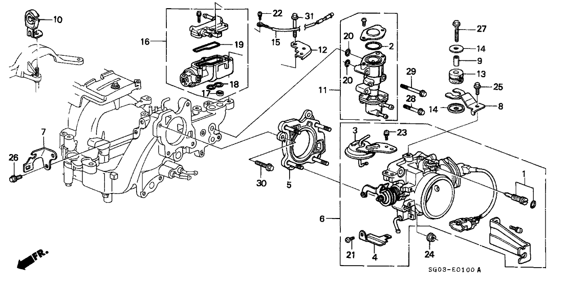 Acura 16411-PL2-000 Stay, Throttle Wire
