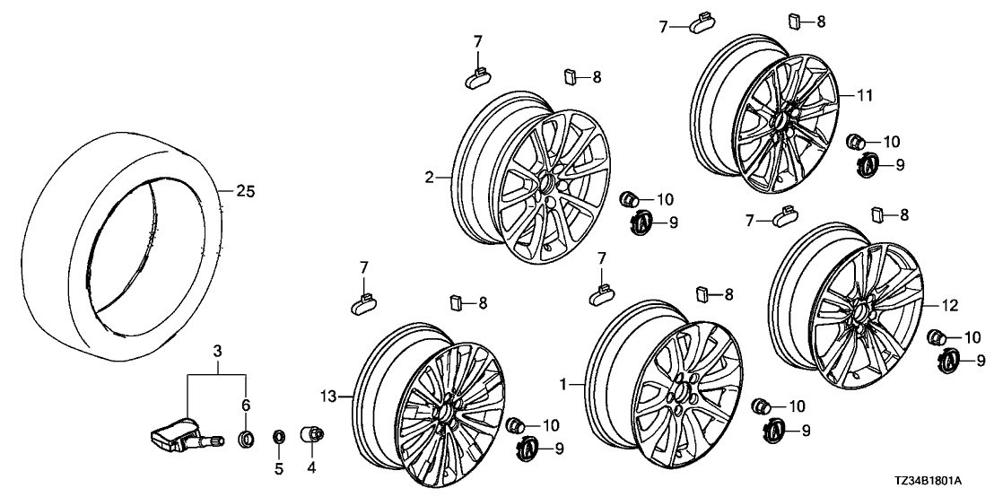 Acura 42751-GYR-051 Tire (225/50R18)