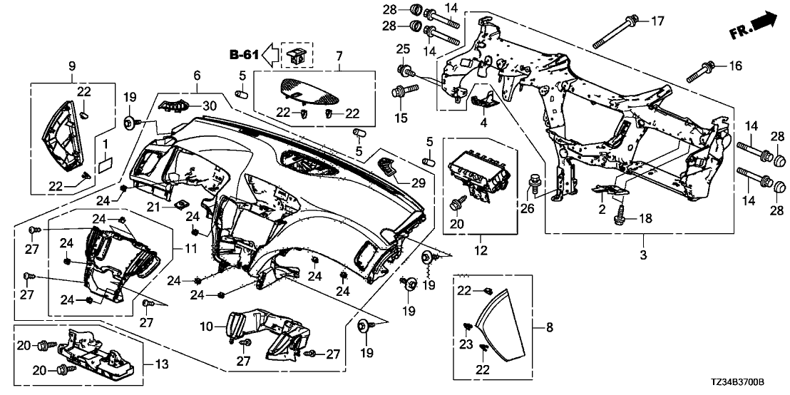 Acura 38206-TZ3-A00 Label, Sub Fuse