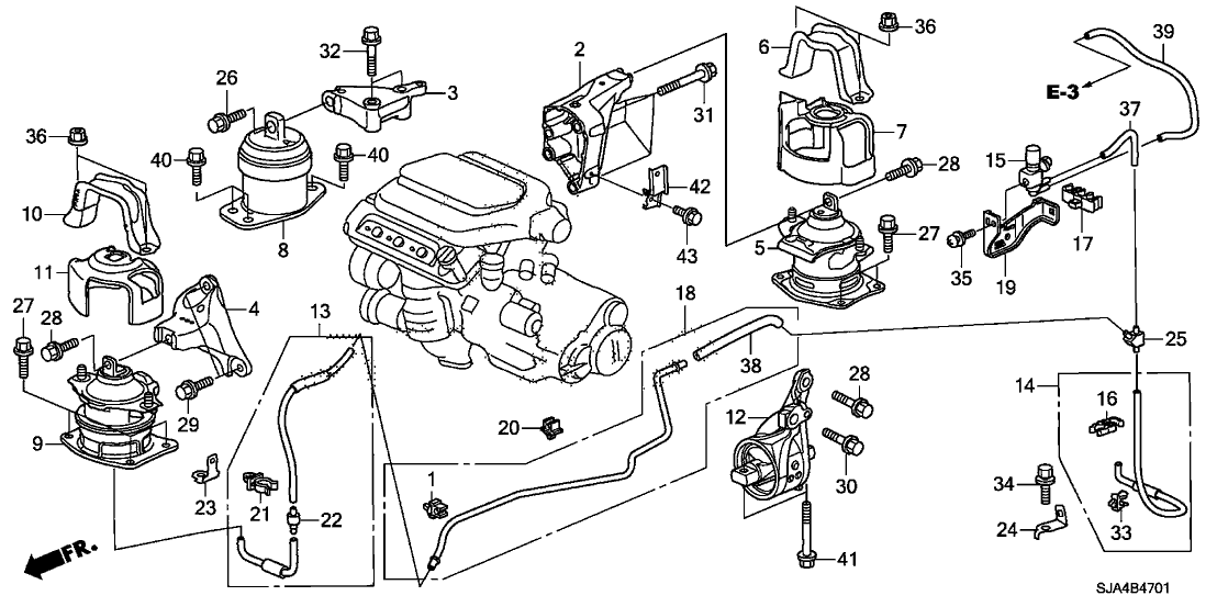 Acura 32743-RKG-A00 Stay, Crank Sensor Holder