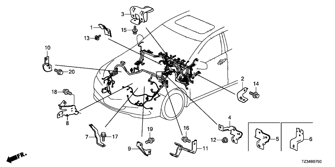 Acura 32122-TZ3-A00 Bracket Complete, Sub Fus