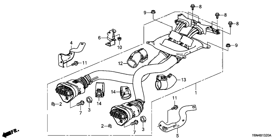 Acura 1F010-58G-A01 Cable Assembly, Front Motor-Pdu