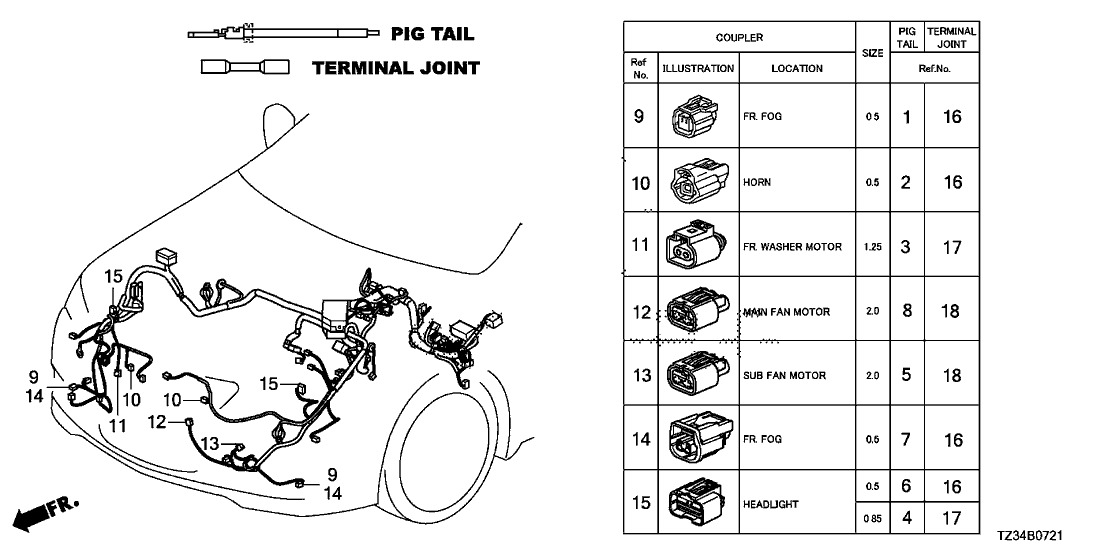 Acura 04321-TZ3-305 Connector (12P 025F)