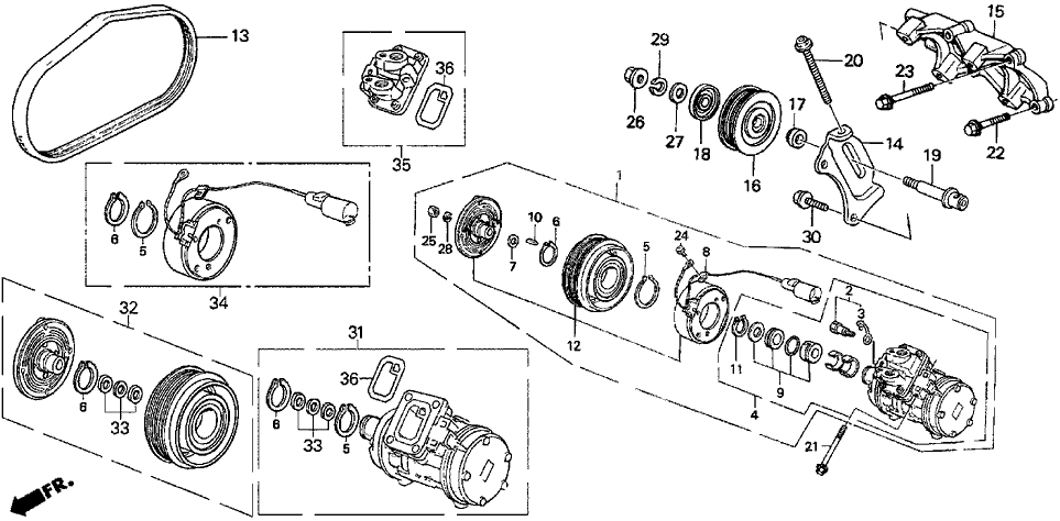 Acura 38930-PL2-010 Bracket, Compressor