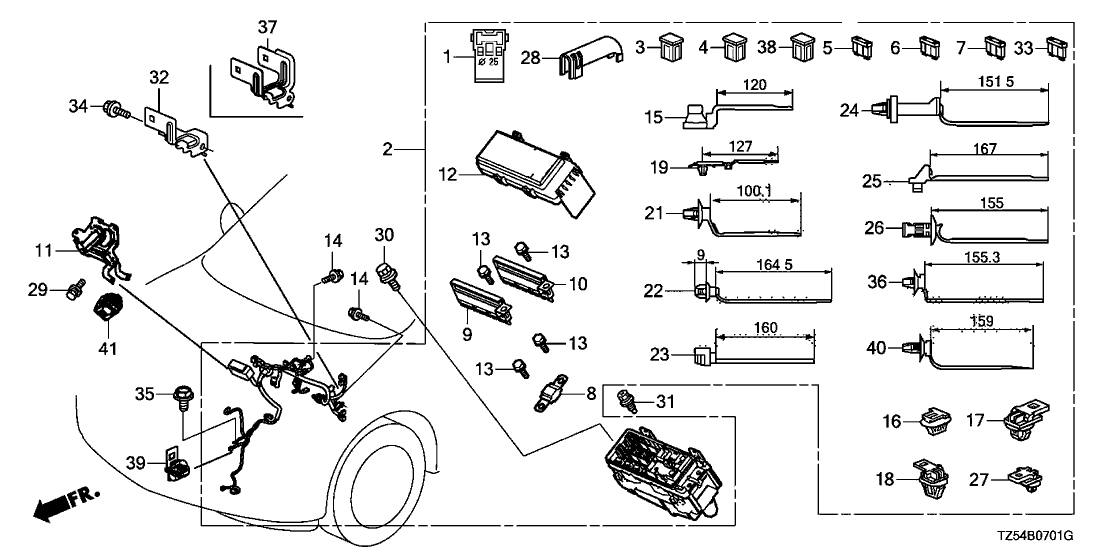 Acura 32131-TZ5-A00 Bracket, Sub-Fuse