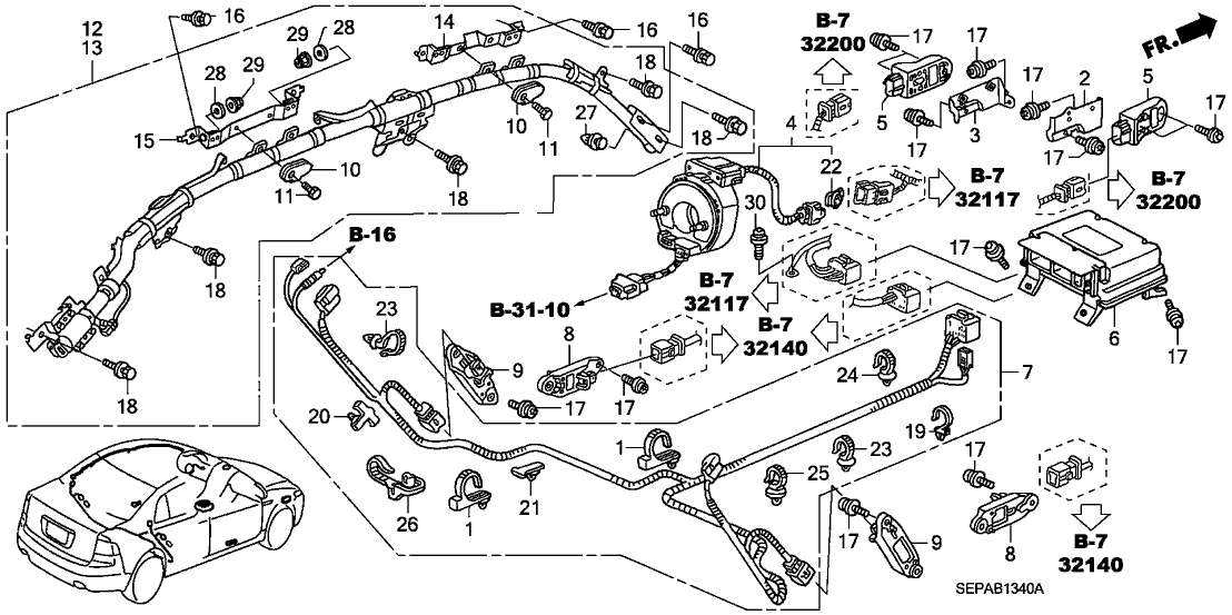 Acura 83241-SEP-A81 Bracket, Front Grab Rail