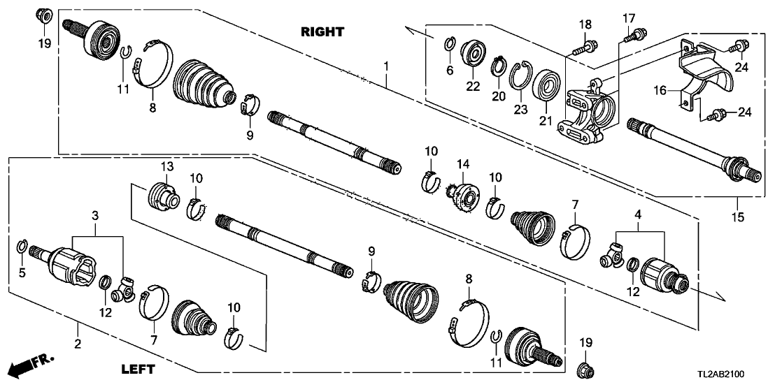 Acura 44337-T3V-A00 Ring B, Stopper