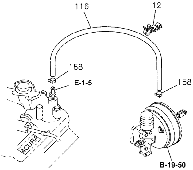 Acura 8-97138-391-0 Hose, Vacuum