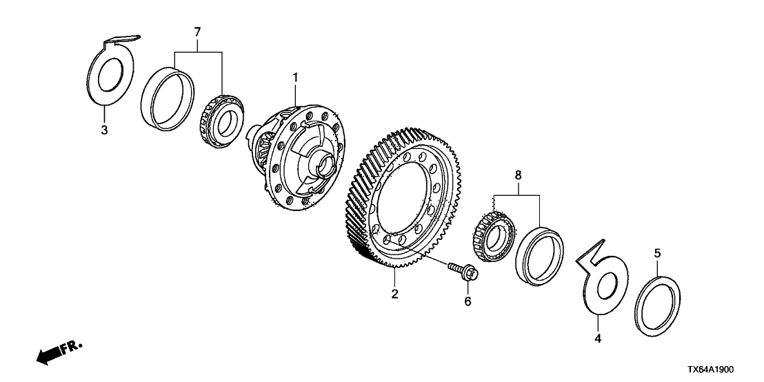 Acura 41233-R4J-000 Gear, Final Driven