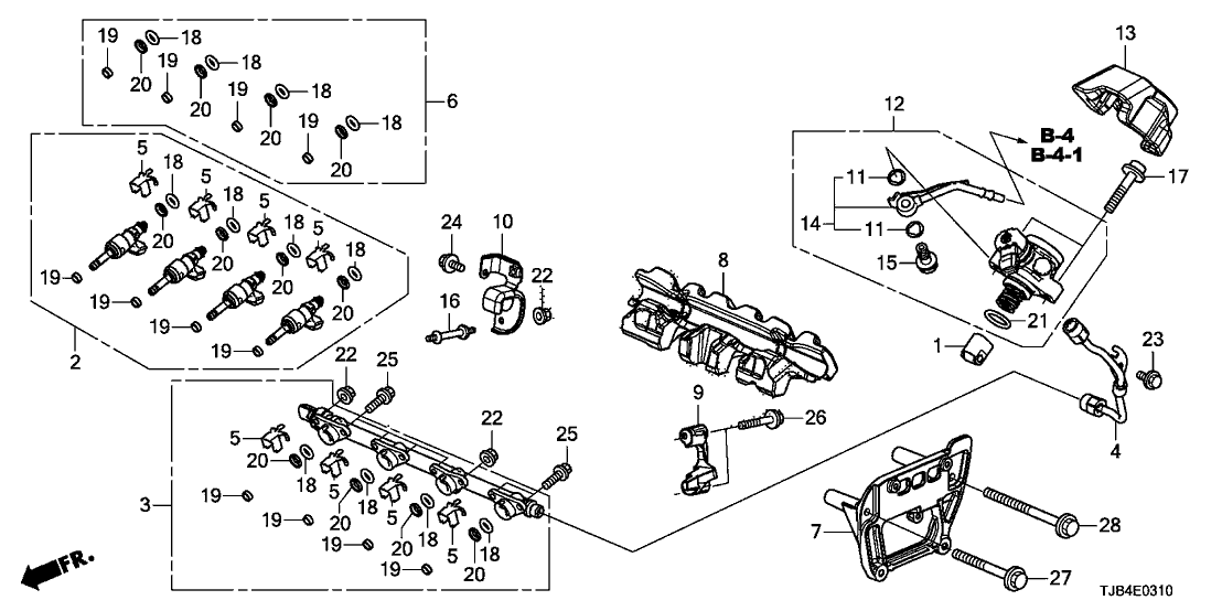 Acura 16629-6B2-A00 Bracket, Pressure Fuel Sensor