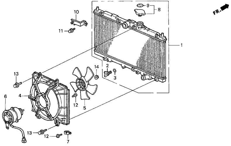 Acura 80491-SY8-A00 Ac Condenser Fan-Relay Bracket