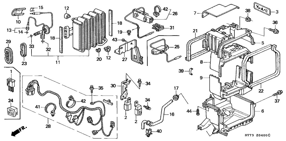 Acura 80491-ST7-000 Bracket, Air Conditioner Relay