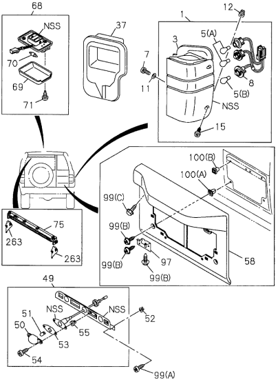 Acura 8-97160-391-1 Stoplamp Assembly, Highmount